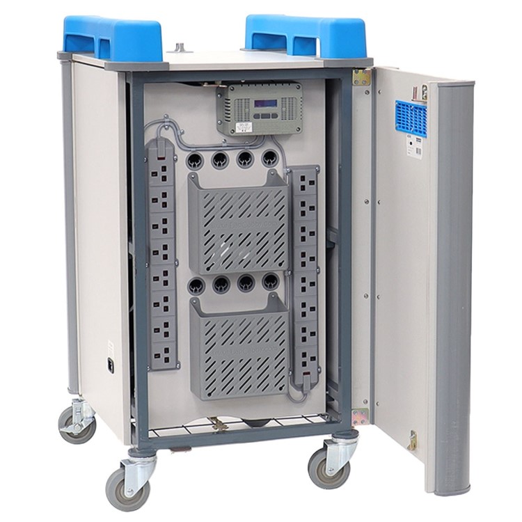 LapCabby 16 Vertical Compact - 16-Device Mobile Charging Trolley for Laptops & Chromebooks up to 17"