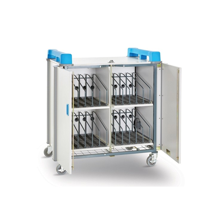 LapCabby 20V - 20 laptops or chromebooks up to 19' - vertical storage 4 Sliding shelves