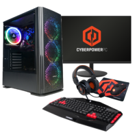 CyberPowerPC Blaze AMD Ryzen 5 5600G 8GB RAM 500GB M.2 SSD Gaming PC Bundle