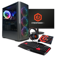 CyberPowerPC Blaze AMD Ryzen 5 5500 RTX 4060 16GB RAM 1TB M.2 SSD Gaming PC Bundle