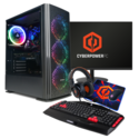 CyberPowerPC Blaze AMD Ryzen 5 5500 16GB RAM 1TB SSD RTX 5050 + 23.8" FHD Gaming Monitor Bundle