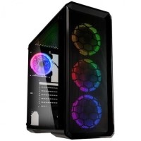 Kolink Levante Midi Tower Airflow Gaming Case - Black Tempered Glass