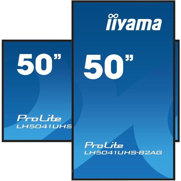 Iiyama 50" Professional Digital Signage display with 4K UHD resolution and 24/7 operating time