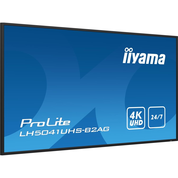 Iiyama 50" Professional Digital Signage display with 4K UHD resolution and 24/7 operating time