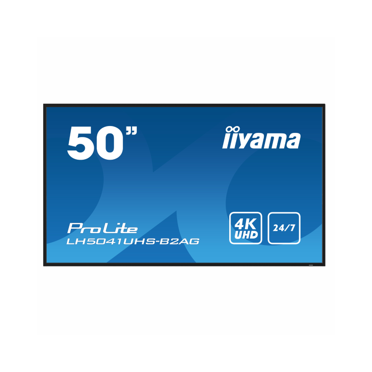 Iiyama 50" Professional Digital Signage display with 4K UHD resolution and 24/7 operating time