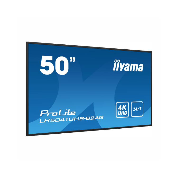 Iiyama 50" Professional Digital Signage display with 4K UHD resolution and 24/7 operating time