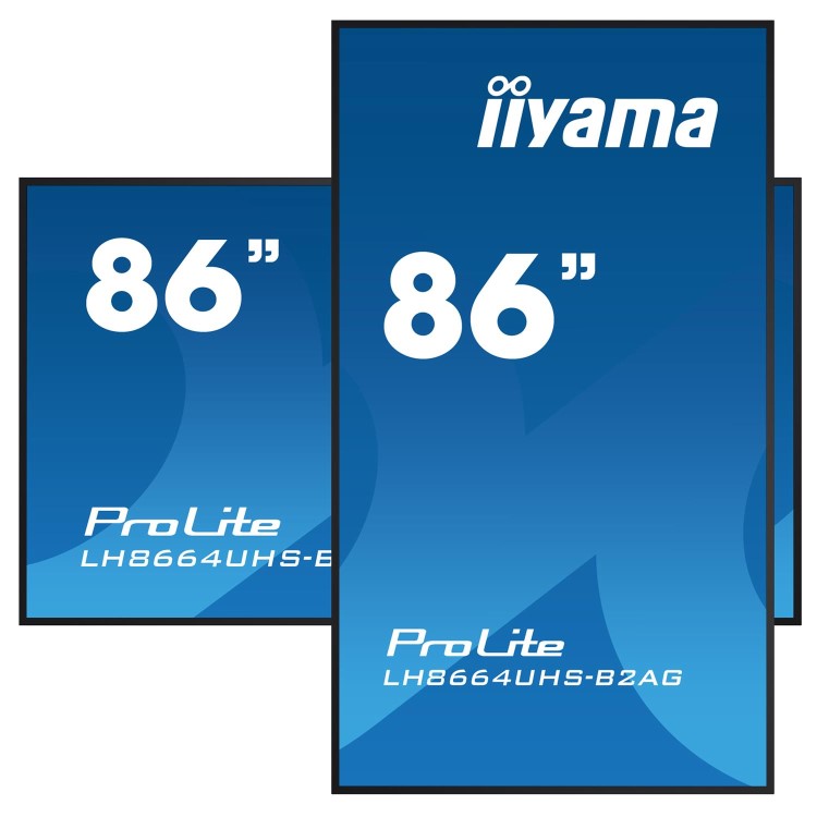 Iiyama 86" 4K UHD professional digital signage display with advanced control and connectivity options
