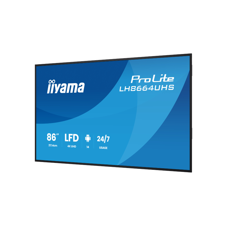 iiyama LH8664UHS 86" 4K UHD Large Format Display 