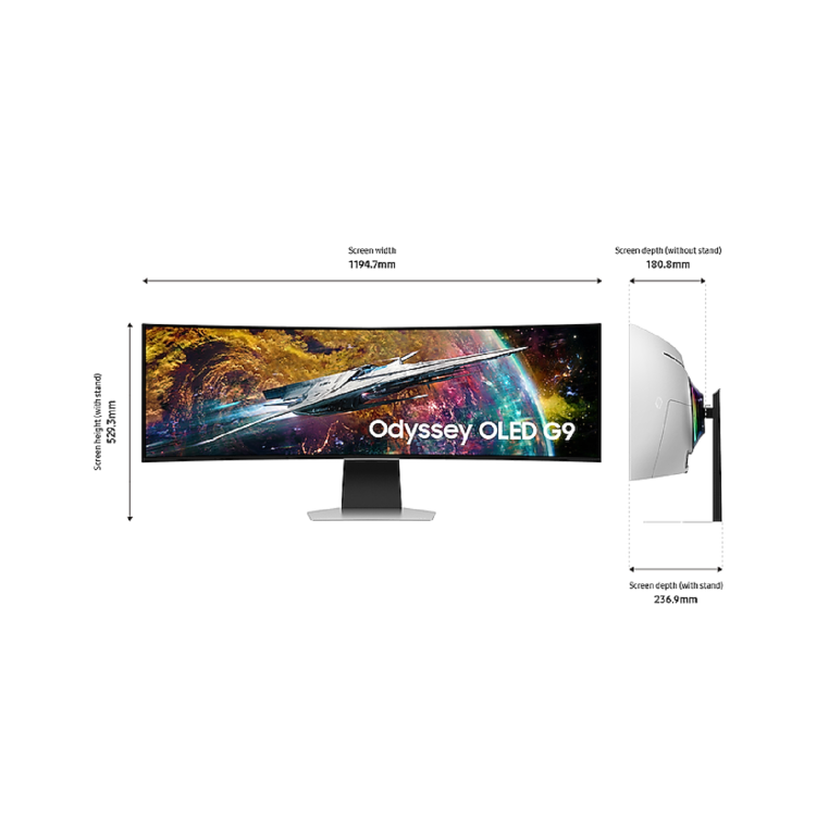 Samusung Odyssey G95SC 49" DQHD OLED 240Hz Curved Gaming Monitor