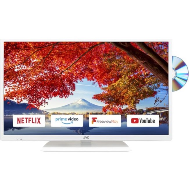 GRADE A2 - JVC LT-32C696 32" HD Ready Smart LED TV and DVD Combi with 1 Year Warranty - White