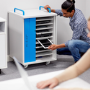 LapCabby Lyte Single Door 10 Laptops or Chromebooks and Tablets up to 15.6" Charging Trolley