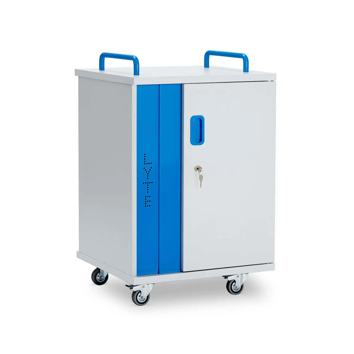 Lyte Single Door 10 Laptops or Chromebooks Tablets up to 15.6 Horizontal Charging Trolley