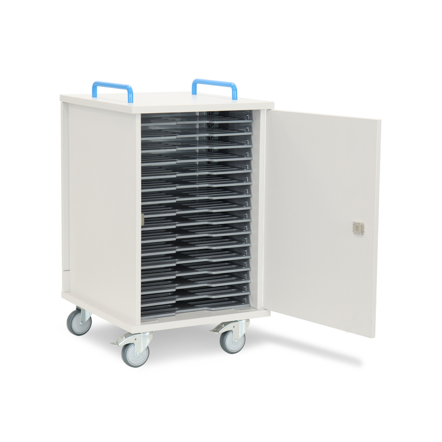 Lyte Single Door 16 Laptops or Chromebooks Tablets up to 15.6 Charging Trolley