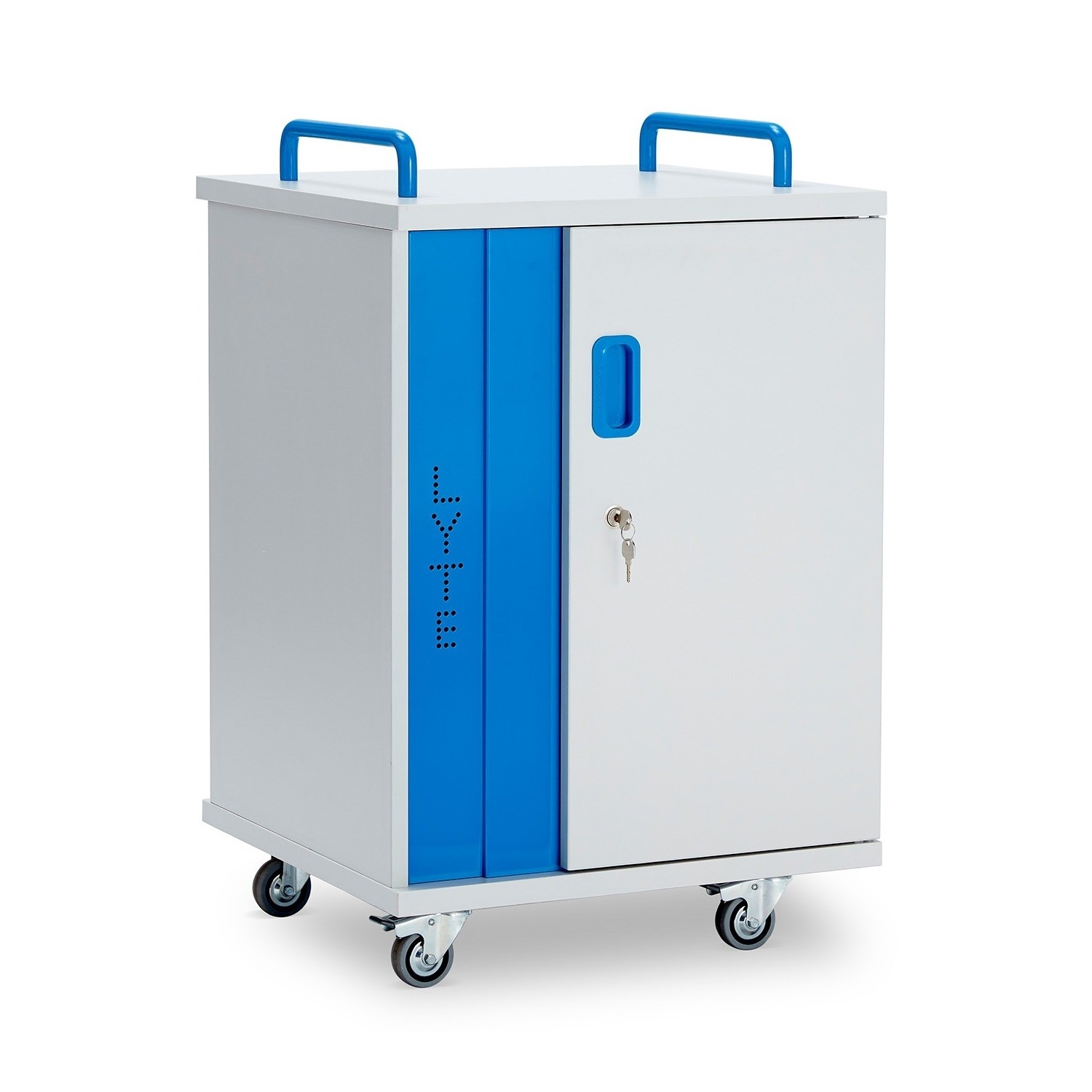 Lyte Single Door 10 Laptops or Chromebooks Tablets up to 15.6 Charging Trolley