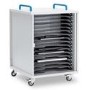 Lapcabby Lyte 16 Single Door Metal Shelf Mobile - 16-Device Mobile Charging Trolley for Laptops Tablets & Chromebooks up to 15.6" - Horizontal