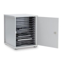 Lapcabby Lyte 16 Single Door Metal Shelf  Horizontal - 16-Device Charging Cabinet for Laptops Tablets & Chromebooks up to 15.6"