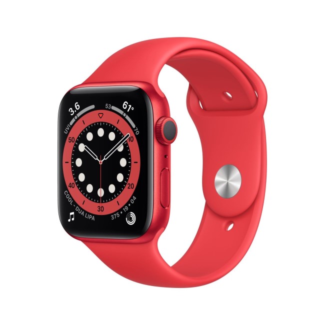 Apple Watch Series 6 GPS - 44mm RED Aluminium Case with RED Sport Band - Regular