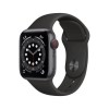 Apple Watch Series 6 GPS + Cellular - 40mm Space Gray Aluminium Case with Black Sport Band - Regular