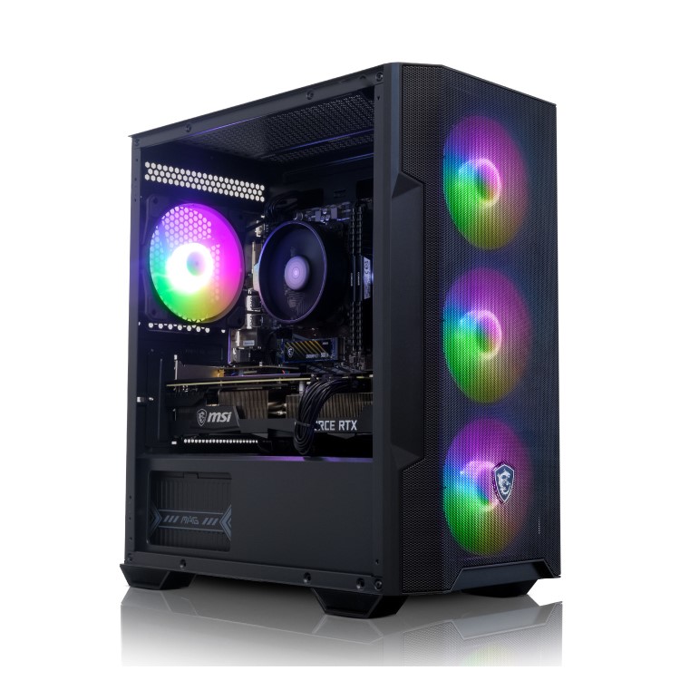 AWD IT MSI M100R AMD Ryzen 7 5700X 32GB RAM 1TB SSD RTX 4070 Windows 11 Gaming PC