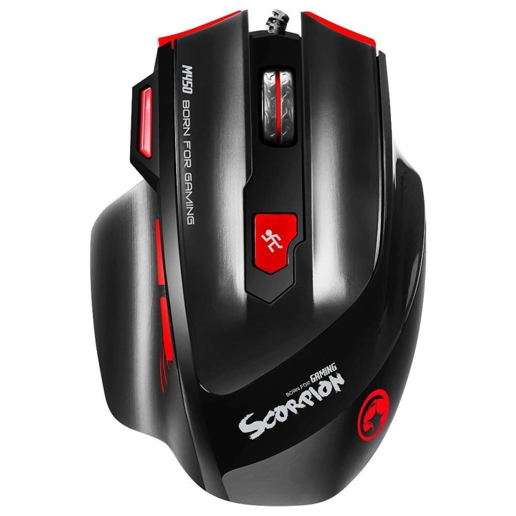 Marvo Scorpion M450 USB 7 Colour LED Black Programmable Gaming Mouse