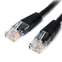 StarTech.com 10 ft Cat5e Black Molded RJ45 UTP Cat 5e Patch Cable - 10ft Patch Cord