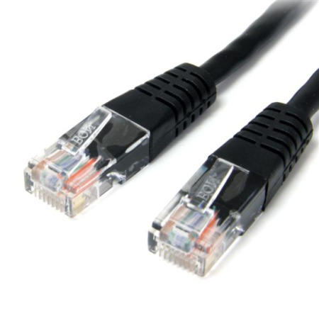 StarTech.com 10 ft Cat5e Black Molded RJ45 UTP Cat 5e Patch Cable - 10ft Patch Cord