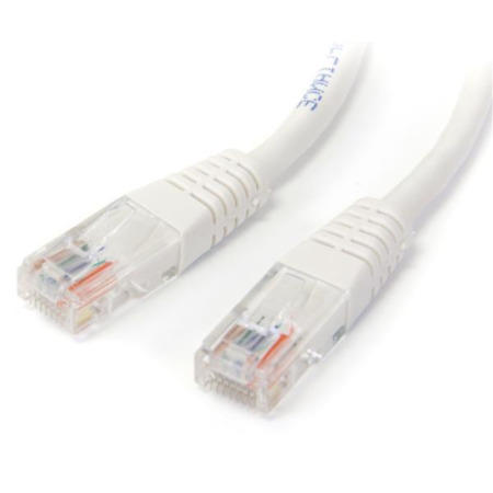 StarTech.com 3 ft Cat5e White Molded RJ45 UTP Cat 5e Patch Cable - 3ft Patch Cord