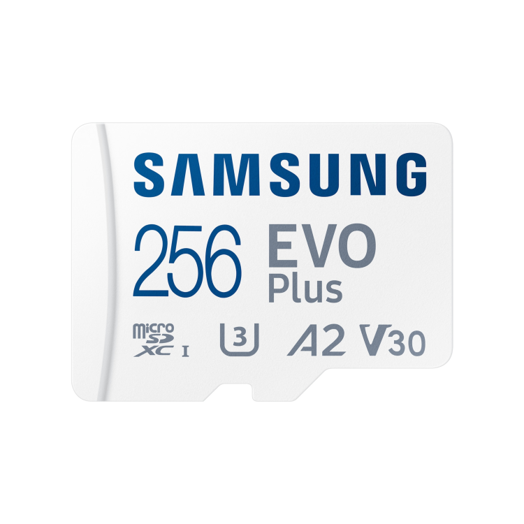 Samsung EVO Plus 256GB MicroSDXC Memory Card + microSD to SD adapter
