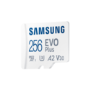 Samsung EVO Plus 256GB MicroSDXC Memory Card + microSD to SD adapter