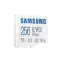 Samsung EVO Plus 256GB MicroSDXC Memory Card + microSD to SD adapter