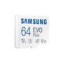 Samsung EVO Plus 64GB MicroSDXC Memory Card + microSD to SD adapter