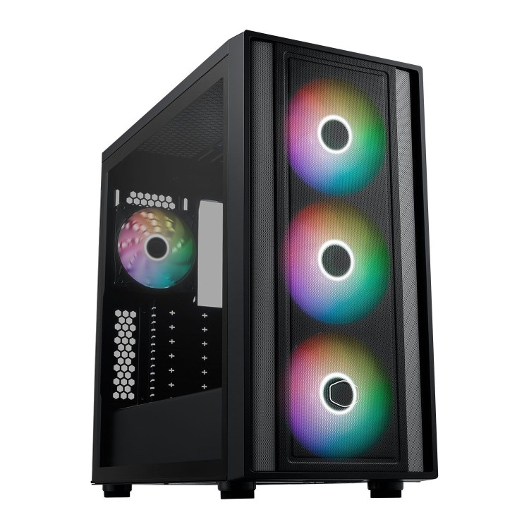 Cooler Master MasterBox 600 RGB Mid Tower Gaming PC Case Black