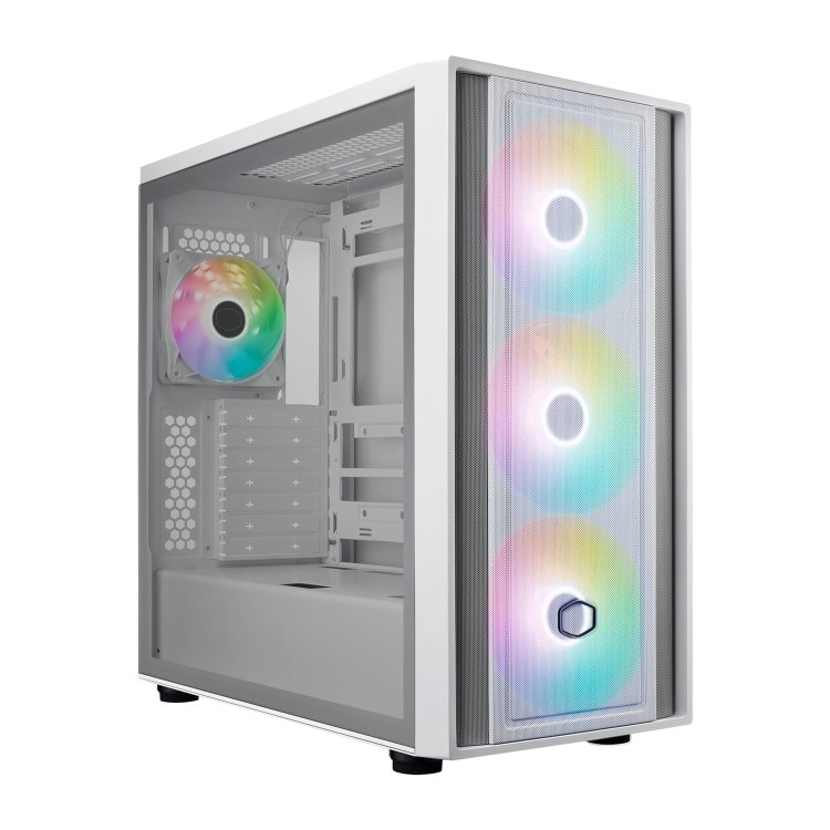 Cooler Master MasterBox 600 Mid Tower Gaming PC Case White