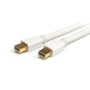 1m 3 ft White Mini DisplayPort Cable - M/M - Connect an MDP laptop to a MDP monitor