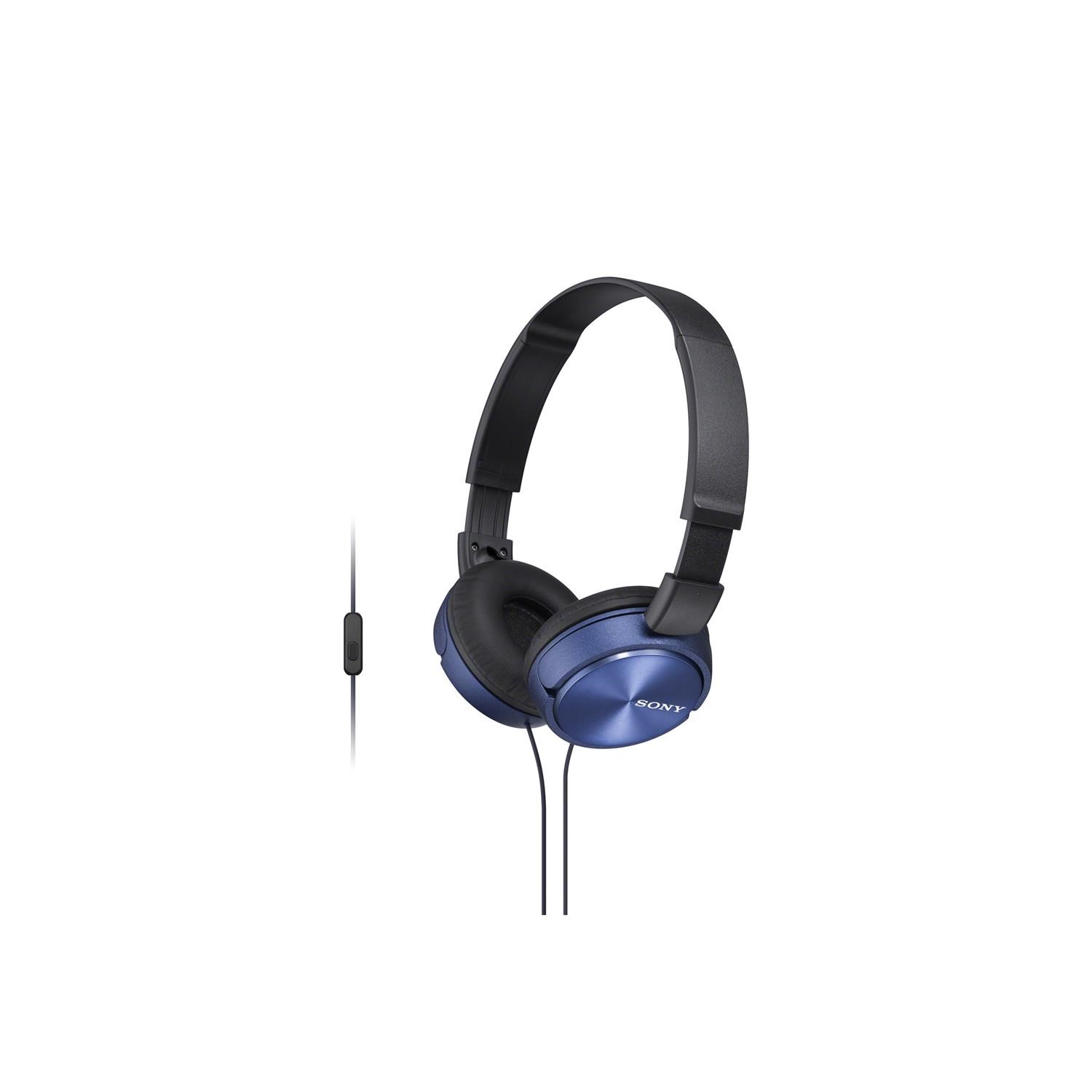 Sony MDRZX310 Folding Wired Headphones Android Version Blue Laptops Direct