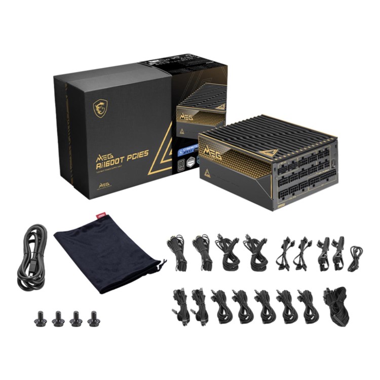 MSI MEG Ai1600T PCIE5 1600W Fully Modular 80 PLUS Titanum Power Supply