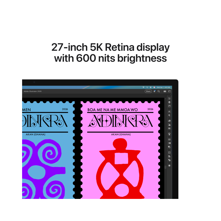 Apple Studio Display 27" 5K Retina Standard Glass Tilt-Adjustable Monitor