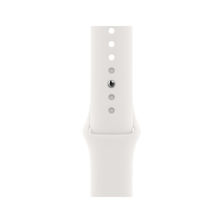 Apple Watch Series 6 GPS + Cellular - 44mm Silver Aluminium Case with White Sport Band - Regular