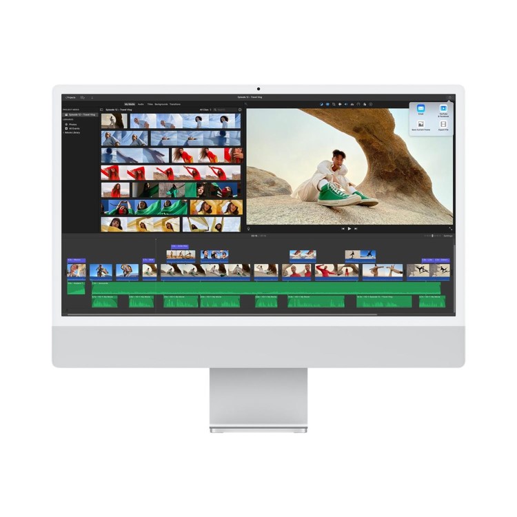 Apple iMac 2021 M1 8 Core CPU 8 Core GPU 8GB 256GB SSD 24 Inch 4.5K All-in-One - Silver