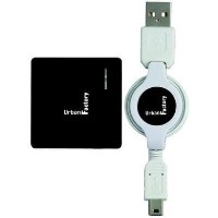 Crazy Hub 4 Ports USB 2.0 with Retractable Cable - Black
