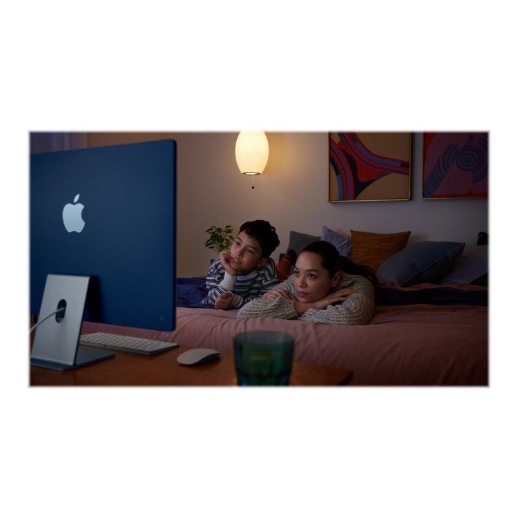 Apple iMac 2021 M1 8-Core CPU 7-Core GPU 8GB RAM 256GB SSD 24 Inch 4.5K All-in-One PC - Blue