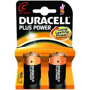 Duracell Plus Power C Size 1 x 2 Pack