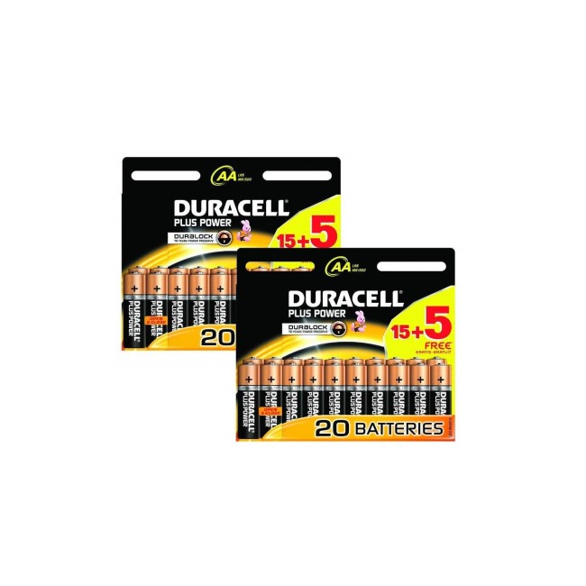 Duracell Plus AA Battery 20 x 2 Pack