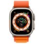 Apple Watch Ultra GPS + Cellular 49mm Titanium Case with Orange Alpine Loop - Small