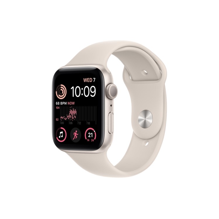 Apple Watch SE 2022 GPS 40mm Starlight Aluminium Case with Starlight Sport Band - Regular