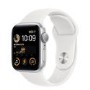 Apple Watch SE 2022 GPS 44mm Silver Aluminium Case with White Sport Band - Regular