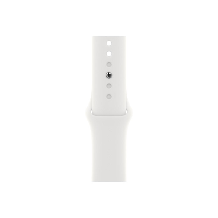 Apple Watch SE 2022 GPS 44mm Silver Aluminium Case with White Sport Band - Regular