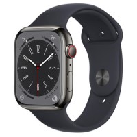 Apple Watch Series 8 GPS + Cellular 45mm Graphite Stainless Steel Case with Midnight Sport Band - Regular