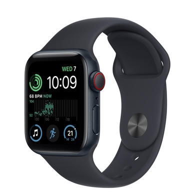 Refurbished Apple Watch SE 2022 GPS + Cellular 40mm Midnight Aluminium Case with Midnight Sport Band - Regular