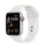 Apple Watch SE 2022 GPS + Cellular 40mm Silver Aluminium Case with White Sport Band - Regular